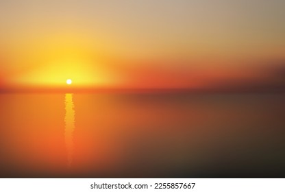 Atardecer sobre el mar. Fondo natural. Malla degradada.