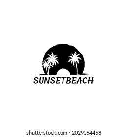 Sunset Palm Sun Nature Landscape View Stock Vector (Royalty Free ...
