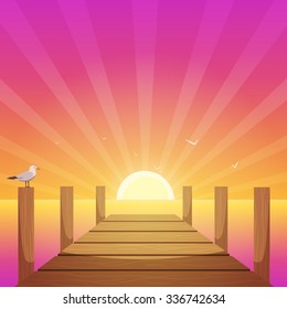 Sunset At Pier
