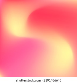 Sunset Pink Red Pastel Neon Swirl Gradient Mesh. Flow Watercolor Trendy Sunrise Orange Gradient Background. Yellow Warm Peach Vibrant Curve Wallpaper. Color Fluid Liquid Bright Smooth Surface.