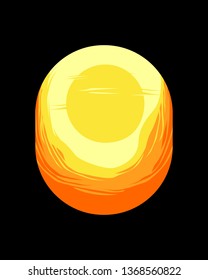 sunset poster illustration on black background