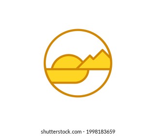 Icono de línea premium de puesta al sol. Pictograma sencillo de alta calidad. Iconos modernos de estilo de contorno. Ilustración vectorial de trazo sobre un fondo blanco. 