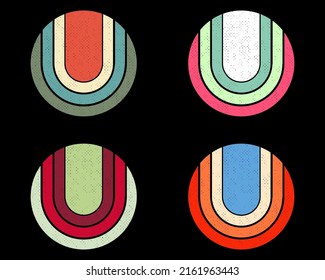 Sunset Retro Vintage Background Clipart