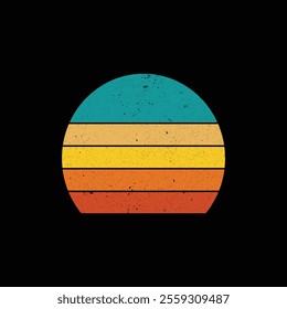 Sunset Retro Vintage design illustrations for Tshirt