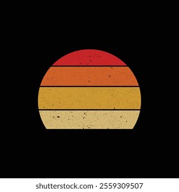 Sunset Retro Vintage design illustrations for Tshirt