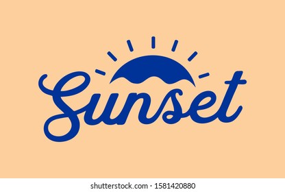 Sunset script lettering for psoter and shirt 