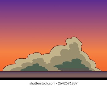 Sunset sea, beach and sky