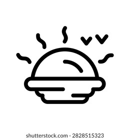 Sunset Sea Icon Vector Symbol Design Illustration