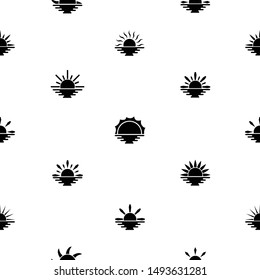 sunset seamless pattern background icon.