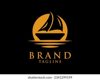 Sunset Ship logo design concept