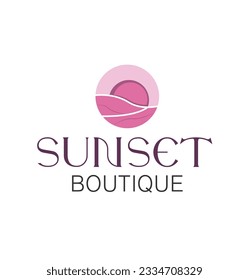 Logo de diseño de proyecto de Sunset 