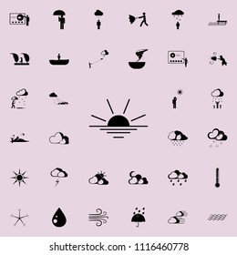 sunset sign icon. Detailed set of Weather  icons. Premium quality graphic design sign. One of the collection icons for websites, web design, mobile app on colored background