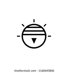 Sunset sign icon. Element of weather sign for mobile concept and web apps icon. Thin line icon for website design and development, app development