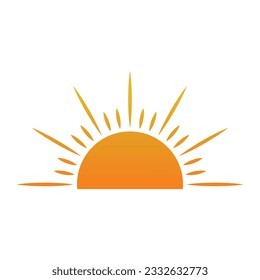 Sunset silhouette vector illustration design editable and resizable
