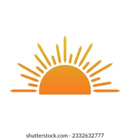 Sunset silhouette vector illustration design editable and resizable
