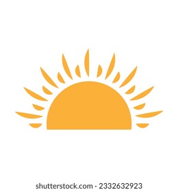 Sunset silhouette vector illustration design editable and resizable
