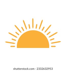 Sunset silhouette vector illustration design editable and resizable
