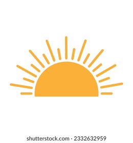Sunset silhouette vector illustration design editable and resizable
