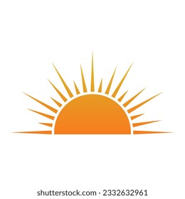 Silhouette-Vektorgrafik-Design mit Sunset, editierbar und änderbar
