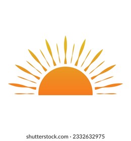 Sunset silhouette vector illustration design editable and resizable
