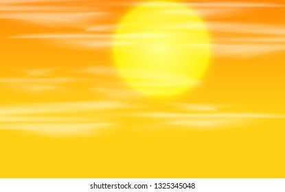 Ein Sonnenuntergang auf Himmelshintergrund