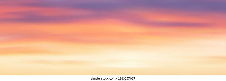 Sunset sky background, vector illustration, EPS10