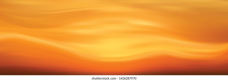 Sunset sky background, vector illustration, gradient mesh, EPS10