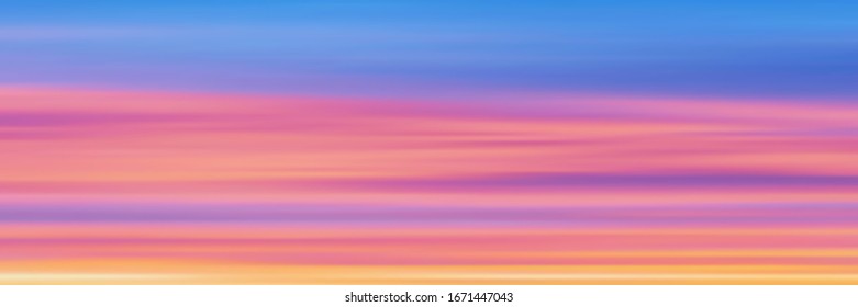 Fondo del cielo del atardecer, ilustración vectorial, malla degradada, EPS10
