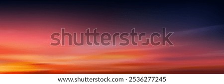 Sunset Sky Background,Autumn Clear Sunrise in Purple,Blue,Orange,Yellow by Beach,Winter Nature Fantasy Pink Twilight Sky and White Cloud in Evening,Vector Cartoon for Spring,Summer Banner 