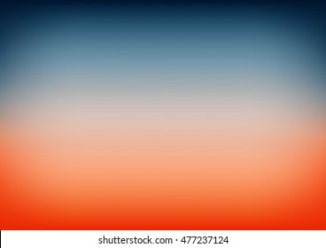 Sunset Sky Blue Orange Gradient Background Vector Illustration