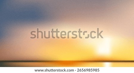 Sunset, Sky clouds over sea in the Evening with Orange Dusk sky background.