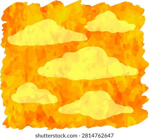 Sunset sky illustration (vector material)