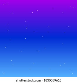 Sonnenuntergang Himmel mit magischen Sternen Blau Tief blaue blaue Vektorgrafik Design