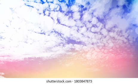 sunset sky vector backgound. Pastel sky vector backgound.