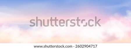 Sunset Sky,Cloud Background,Sunrise by Beach with Pastel Yellow,Pink,Blue.Nature Landscape Dramatic Blue Hour with twilight Sky in Evening after Sun Dawn,Vector Horizon Sunlight in Autumn,Winter 