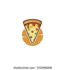 Sunset Slice of Pizza Logo