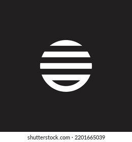 Sunset, smile, geometric symbol simple logo vector