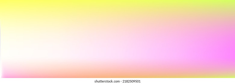 Sunset Soft Pastel Blurred Colorful Sky Sky Background. White Spotlight Bright Color Vivid Gradient Blurry Texture. Vibrant Clean Sunrise Water Light Multicolor Horizontal Gradient Mesh Backdrop.