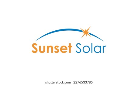 sunset solar logo vector modern logo