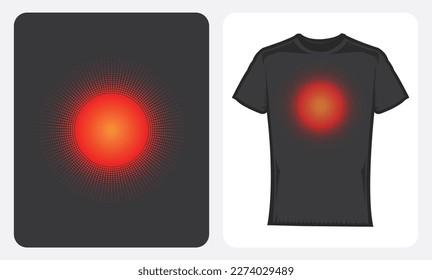 Sunset style design for T-shirt.