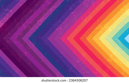 Sunset of Summer smooth rainbow art square vintage background vector design.
