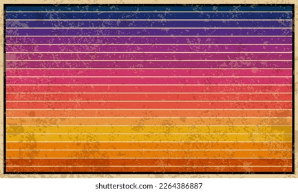 Sunset of Summer vintage art background vector design.