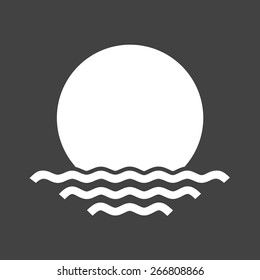 Sunset, sun, evening icon vector image. Can also be used for weather, forecast, season, climate, meteorology. Suitable for web apps, mobile apps and print media.