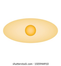 Sunset sun icon. Cartoon of sunset sun vector icon for web design isolated on white background