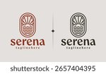 Sunset Sun Wave Logo Template. Universal creative premium symbol. Vector illustration. Creative Minimal design template. Symbol for Corporate Business Identity