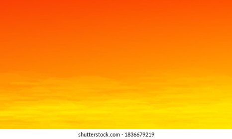 Sunset or Sunrise background, Comic Cartoon design Concept, vector illustration
