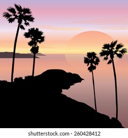 Sunset and Sunrise Cape Landscape