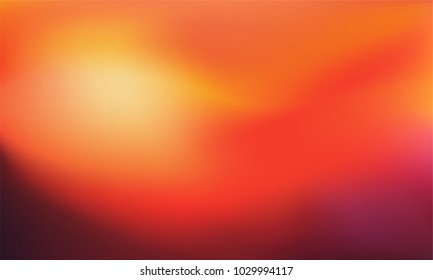 Sunset and sunrise gradient background. Abstract red blurred backdrop. Nature vector for your graphic design, banner or poster.