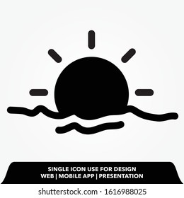 sunset or sunrise icon design