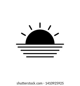  sunset or sunrise icon vector illustration - Vector